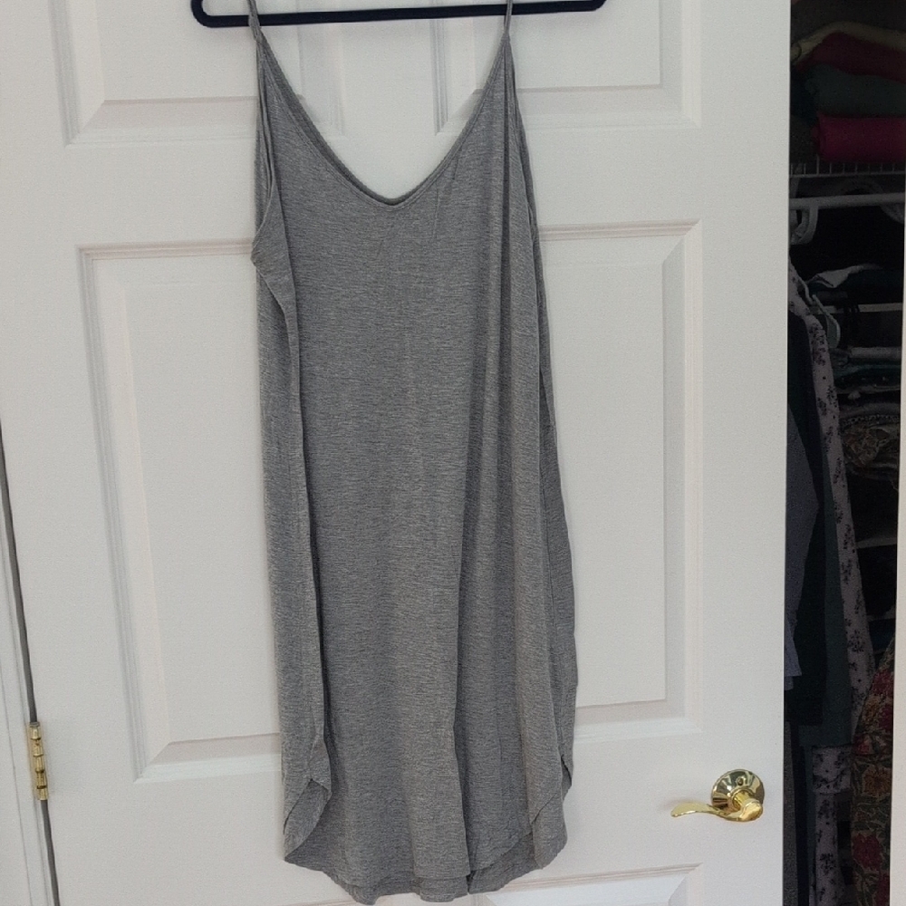 Women's Gray Sleeveless Slip/Dress
